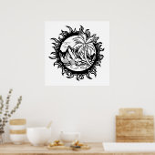 熱帯地域を散策する放浪 ポスター (キッチン)