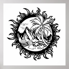 熱帯地域を散策する放浪 ポスター