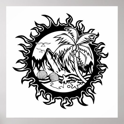 熱帯地域を散策する放浪 ポスター (正面)