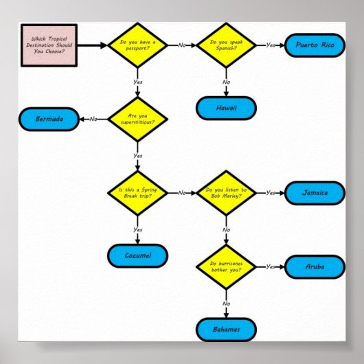 熱帯地域 – フローチャート ポスター (正面)