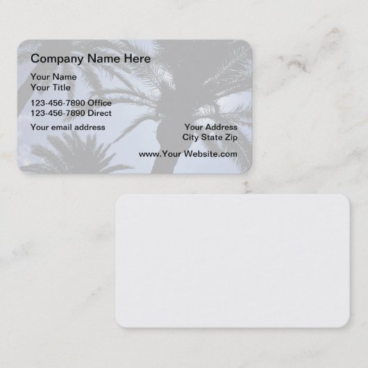 熱帯地実在域 名刺 (正面/裏面)