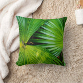 熱帯地方からの大きく、明るい葉 クッション (ブランケット)