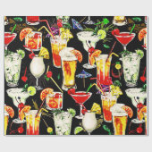 熱帯地方のカクテル時間 ラッピングペーパー (フラット)