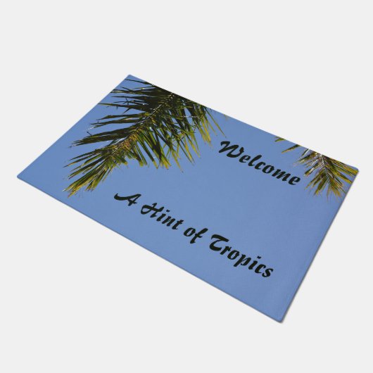 熱帯地方のヒントへようこそ ドアマット (アングル)