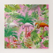 熱帯地方のフラミンゴ ジグソーパズル (縦)