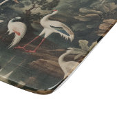 熱帯地方のヴィンテージクレーンと宮殿 カッティングボード (角)