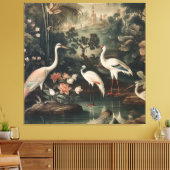 熱帯地方のヴィンテージクレーンと宮殿 キャンバスプリント (インサイチュ (リビング))