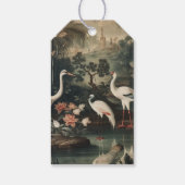 熱帯地方のヴィンテージクレーンと宮殿 ギフトタグ (裏面)