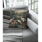 熱帯地方のヴィンテージクレーンと宮殿 クッション