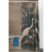 熱帯地方のヴィンテージクレーンと宮殿 シャワーカーテン