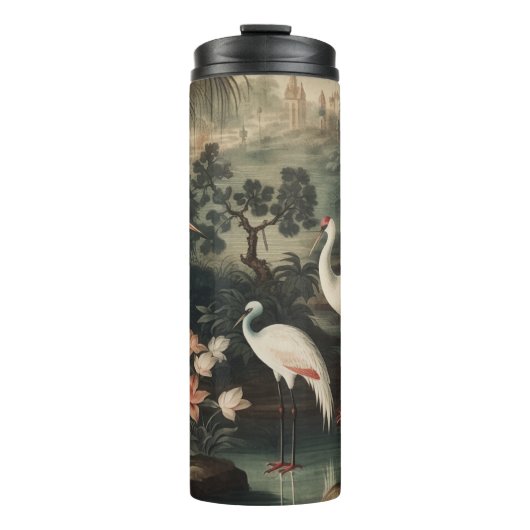 熱帯地方のヴィンテージクレーンと宮殿 タンブラー (正面)