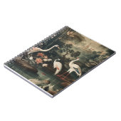 熱帯地方のヴィンテージクレーンと宮殿 ノートブック (左側)