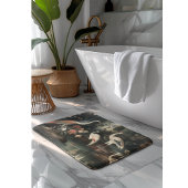 熱帯地方のヴィンテージクレーンと宮殿 バスマット