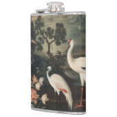 熱帯地方のヴィンテージクレーンと宮殿 フラスク (左)