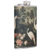 熱帯地方のヴィンテージクレーンと宮殿 フラスク (右)