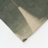 熱帯地方のヴィンテージクレーンと宮殿 フリースブランケット (角)