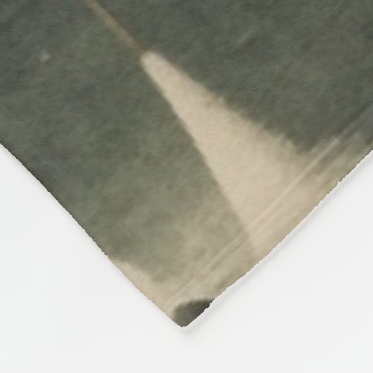 熱帯地方のヴィンテージクレーンと宮殿 フリースブランケット (角)