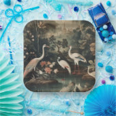 熱帯地方のヴィンテージクレーンと宮殿 ペーパープレート (パーティー)