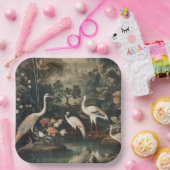 熱帯地方のヴィンテージクレーンと宮殿 ペーパープレート (パーティー)