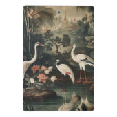 熱帯地方のヴィンテージクレーンと宮殿 ミニクリップボード (裏面)