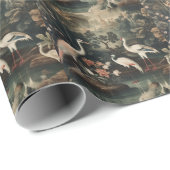 熱帯地方のヴィンテージクレーンと宮殿 ラッピングペーパー (ロールコーナー)