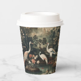 熱帯地方のヴィンテージクレーンと宮殿 紙コップ