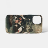 熱帯地方のヴィンテージクレーンと宮殿 iPhoneケース (裏面横)