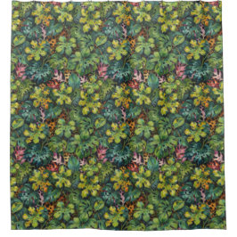 熱帯地方の危険な捕食者 シャワーカーテン