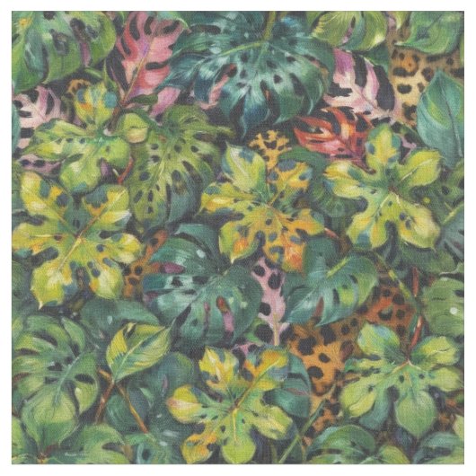 熱帯地方の危険な捕食者 ファブリック (クローズアップ)