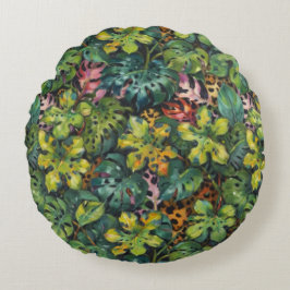 熱帯地方の危険な捕食者 ラウンドクッション