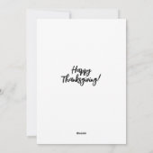 熱帯地方の感謝祭 シーズンカード (裏面)