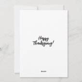 熱帯地方の感謝祭 シーズンカード (裏面)