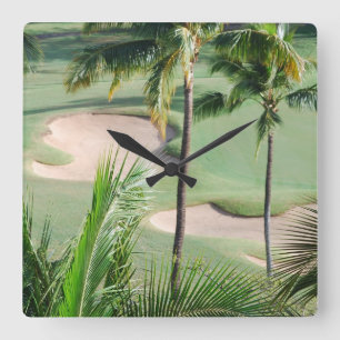 熱帯地方の柱時計のゴルフコース スクエア壁時計