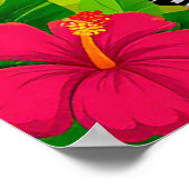 熱帯地方の陽気なマンガのゼブラ ポスター (角)