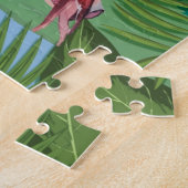 熱帯地方の2本のフラミンゴパーソナライズされた ジグソーパズル (側面)