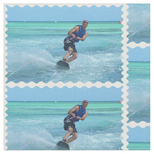 熱帯地方のWakeboarding ファブリック (クローズアップ)