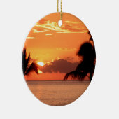 熱帯地方マウイの日没 セラミックオーナメント (右)
