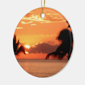 熱帯地方マウイの日没 セラミックオーナメント (左)