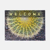 熱帯地球のサボテンの針の写真のカスタムの文字 ドアマット (正面)