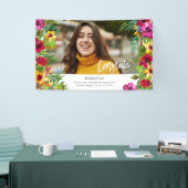 熱帯夏のおめでとうフォトバナー 横断幕 (トレードショー)