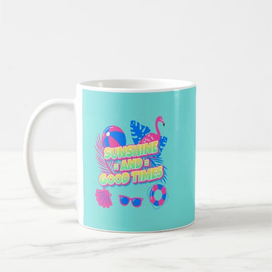 熱帯夏のおもしろい コーヒーマグカップ (左)