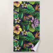 熱帯夏のおもしろい ビーチタオル (正面)