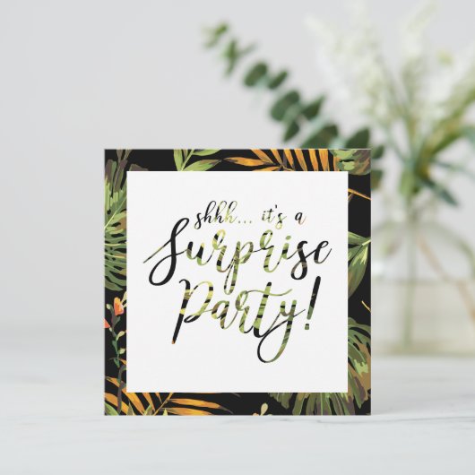 熱帯夏のサプライズ結婚パーティー記念日 招待状 (スタンド正面)