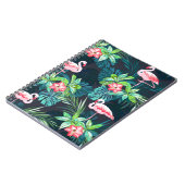 熱帯夏のシームレスパターンとフラミンゴのbir ノートブック (左側)