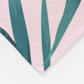 熱帯夏のシ絵画ームレスな模様(ヤシ) フリースブランケット (角)