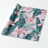 熱帯夏のシ絵画ームレスな模様(ヤシ) ラッピングペーパー (アンロールド)
