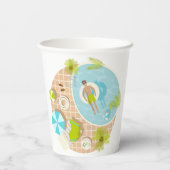 熱帯夏のスイミングプールガイビーチバカイ 紙コップ (裏面)