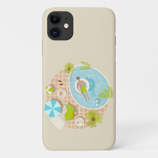 熱帯夏のスイミングプールガイビーチバカイ Case-Mate iPhoneケース (裏面)