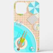 熱帯夏のスイミングプールガイビーチバカイ Case-Mate iPhoneケース (裏面)