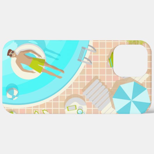 熱帯夏のスイミングプールガイビーチバカイ Case-Mate iPhoneケース (裏面 (横))